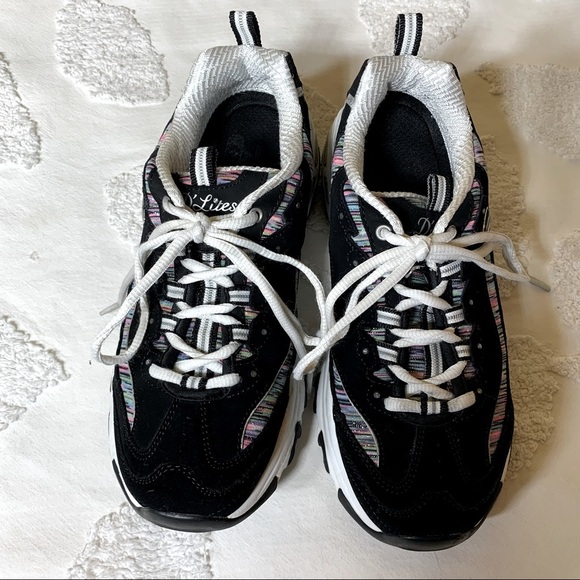 Skechers Shoes - Skechers D’lites Women’s Size 7.5 Black Memory Foam Comfort Sneakers